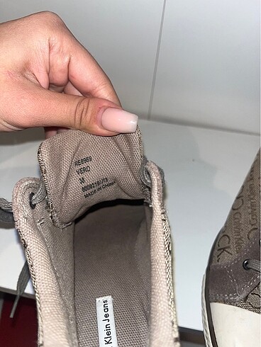 38 Beden camel Renk Calvin klein dolgu topuk spor ayakkabı