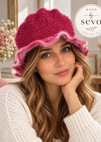 Diğer Simli Pembe Renkli Bucket Sapka