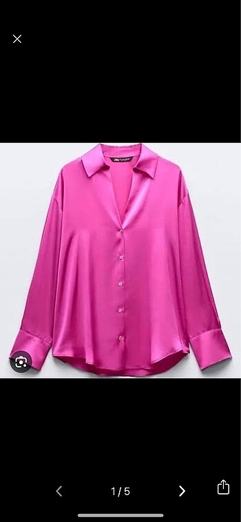 Zara saten gömlek