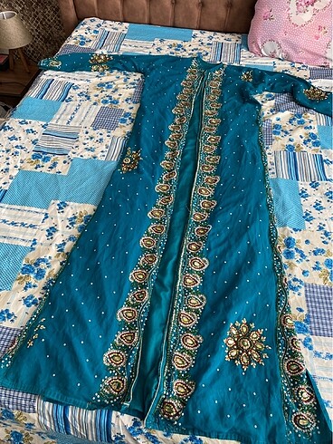 40 Beden mavi Renk Kaftan