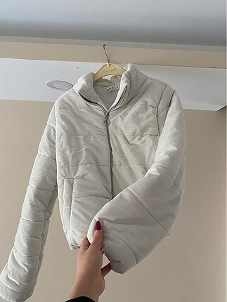 Tertemiz beyaz şişme mont