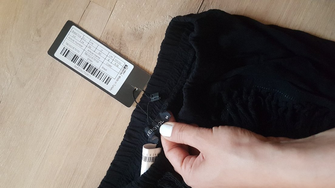 Siyah Bohem püsküllü plaj eteği - Görsel 5