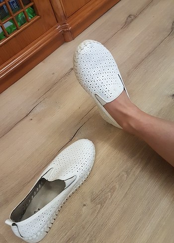 Bambi Bambi gercek deri beyaz Günlük Ayakkabı