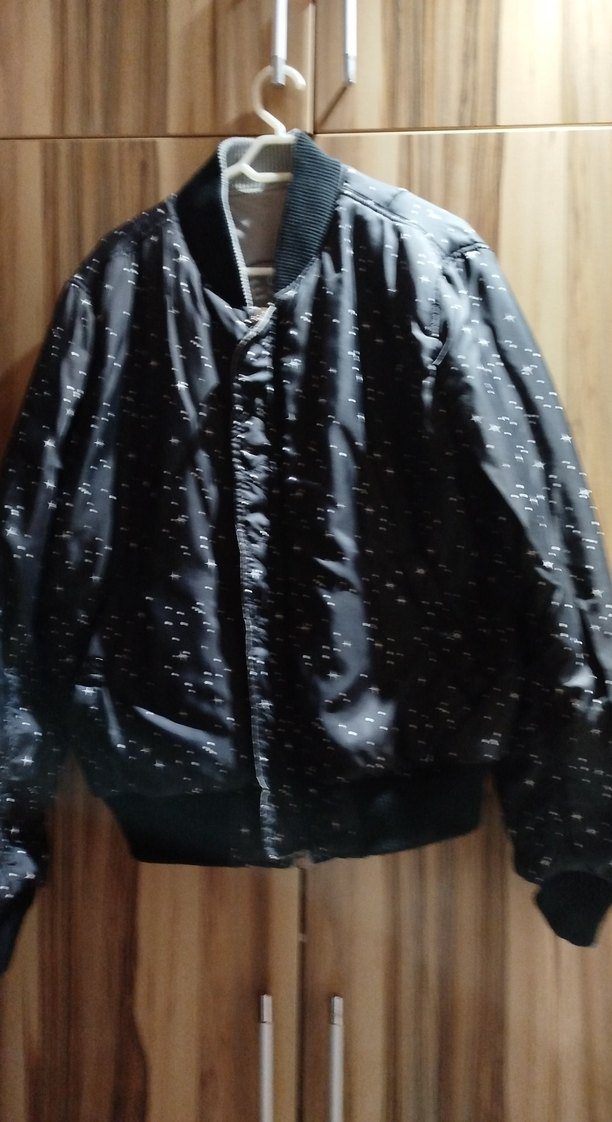 Gri Fermuarlı erkekStreet Wear Ceket - Görsel 3