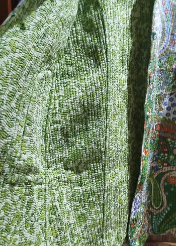 Renkli Bohem Uzun Kadın Ceket - Görsel 2