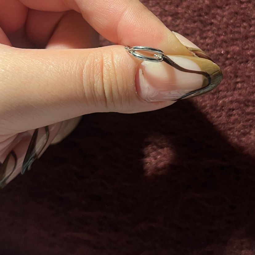 Çift Halka Görünümlü Çelik Piercing - Görsel 3