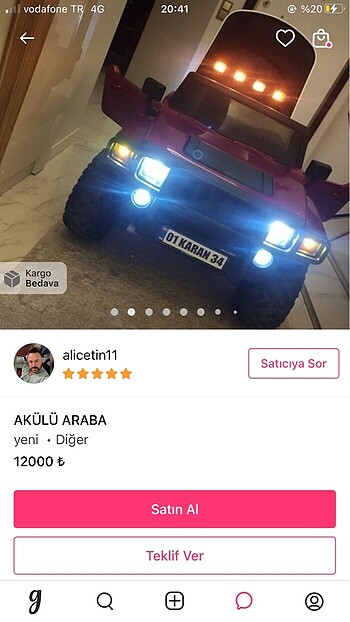 Diğer 12 volt akülü araba