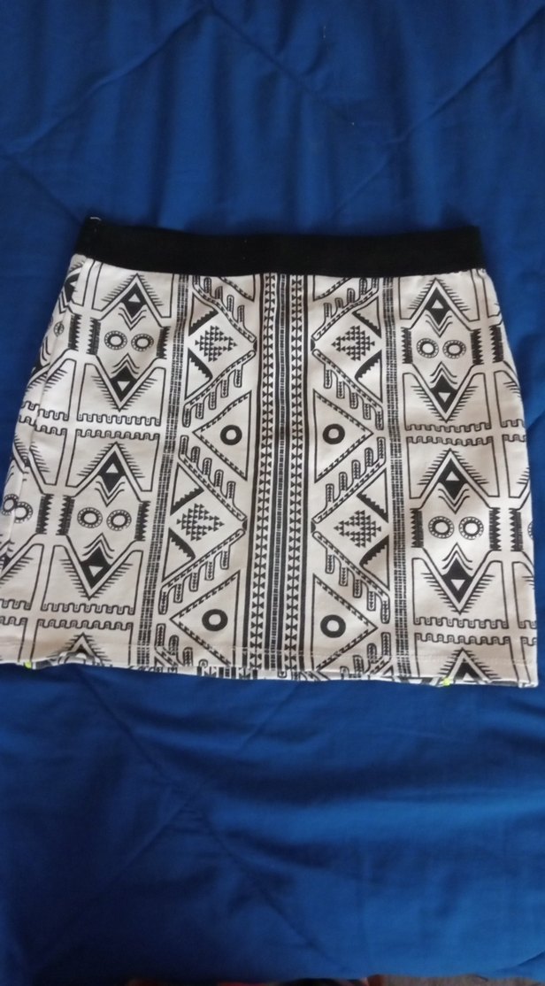 Bohem Desenli Kemerli Mini Etek - Görsel 3