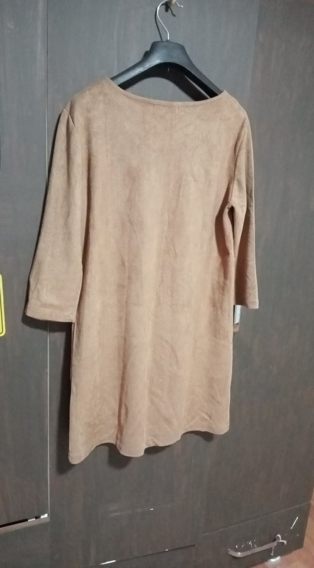 Püsküllü Süet Mini Bohem Tunik - Görsel 2