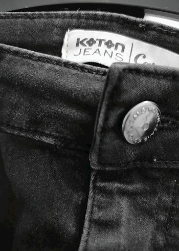Koton Siyah Midi Kesim Kadın Jeans Pantolon