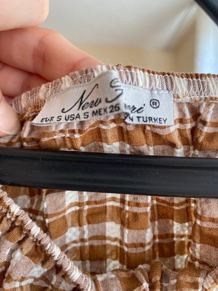 Kahverengi Kareli  Elbise - Görsel 4