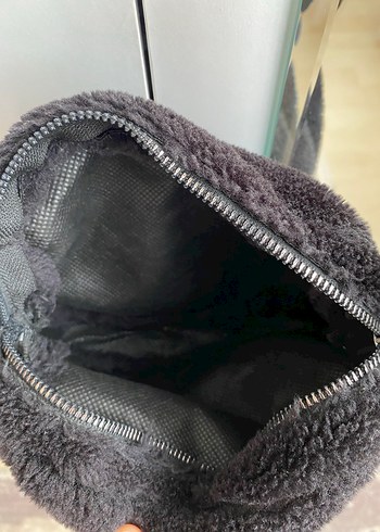 Siyah Süet Tokalı Kadın Çanta - Görsel 4