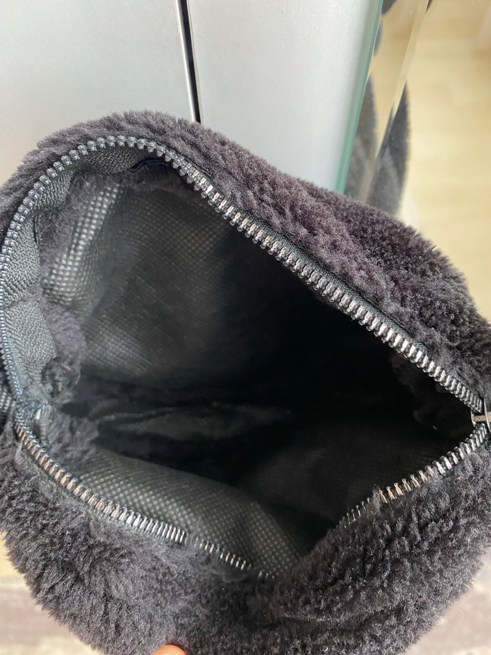 Siyah Süet Tokalı Kadın Çanta - Görsel 4