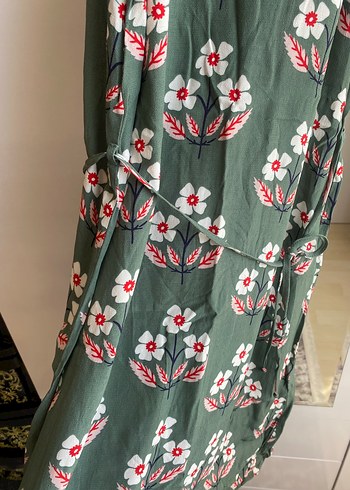 Yeşil Bohem Uzun Desenli Elbise - Görsel 3