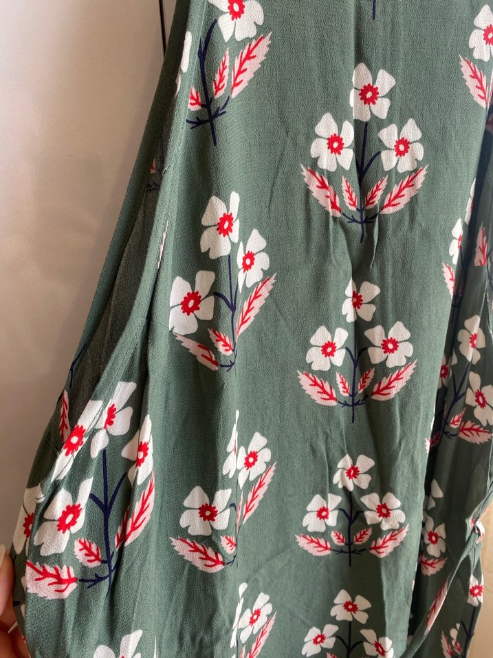 Yeşil Bohem Uzun Desenli Elbise - Görsel 4