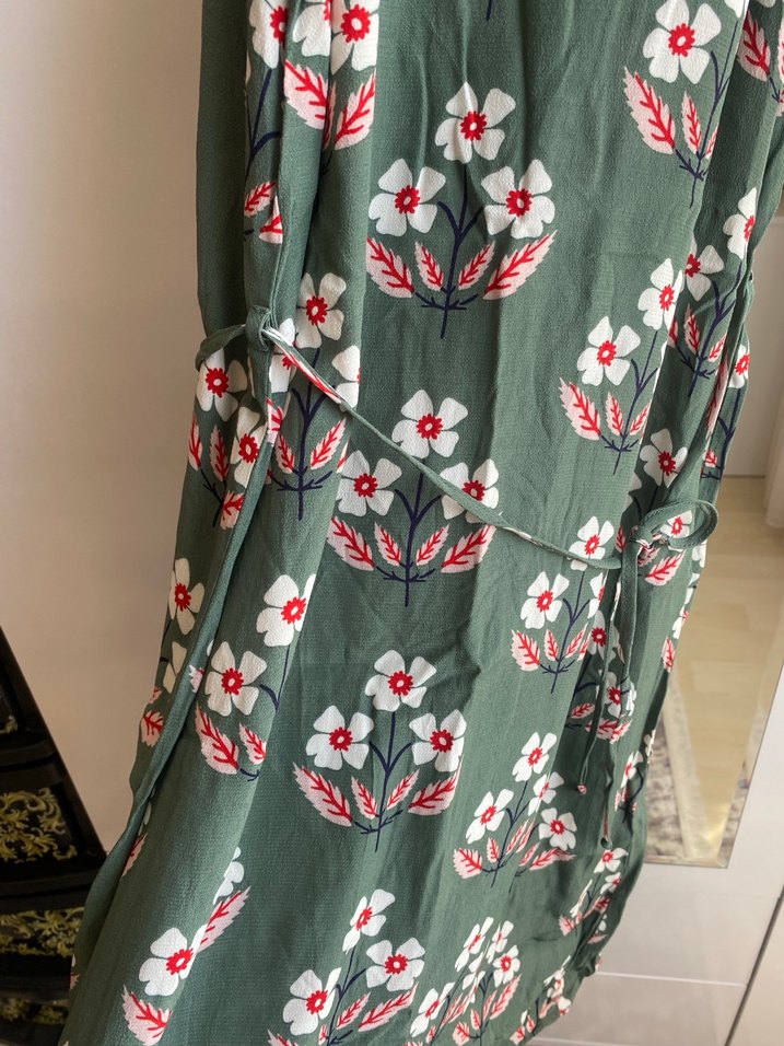 Yeşil Bohem Uzun Desenli Elbise - Görsel 3