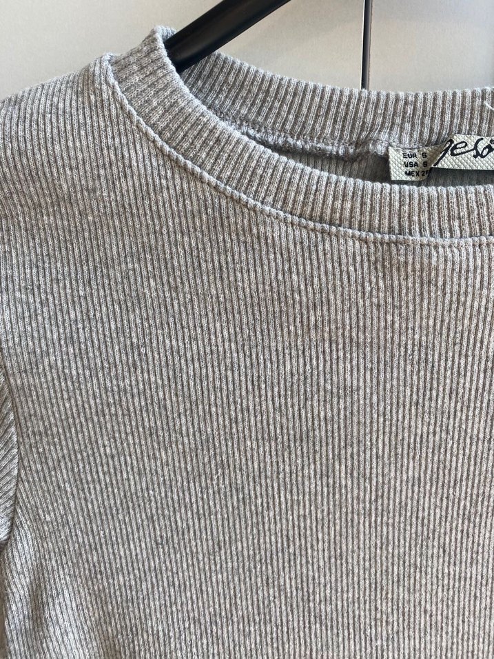 Gri Kısa Kollu Kadın Tişört - Görsel 2