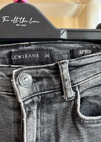 Gri Dar Kesim Kadın Denim Pantolon - Görsel 3