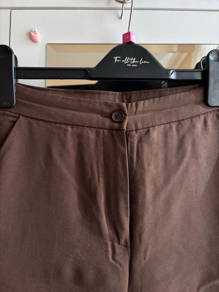 Kahverengi Kadın  Pantolon - Görsel 2