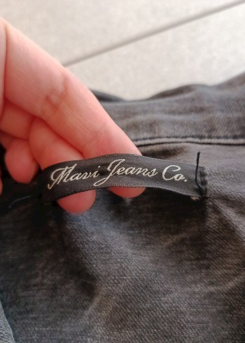 Düğmeli Gri Kadın Denim Ceket - Görsel 4