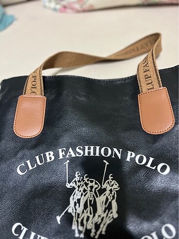 Polo Garage Siyah deri omuz çantası