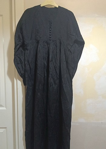 Düğmeli, Nakışlı Gri Uzun Hamile Eteği - Görsel 4