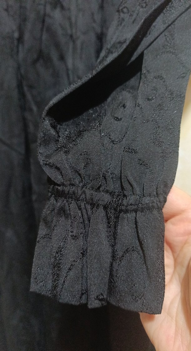 Düğmeli, Nakışlı Gri Uzun Hamile Eteği - Görsel 2