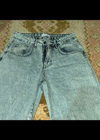 Gri Batik Desenli Salaş Kadın Jean - Görsel 2