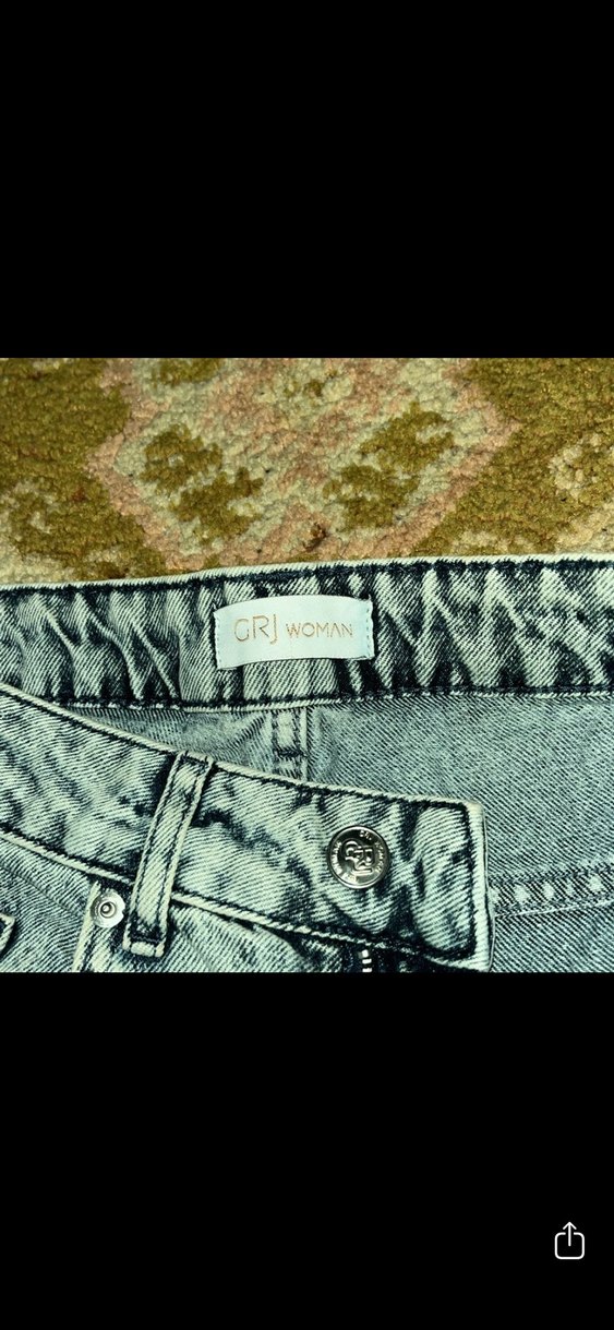 Gri Batik Desenli Salaş Kadın Jean - Görsel 3