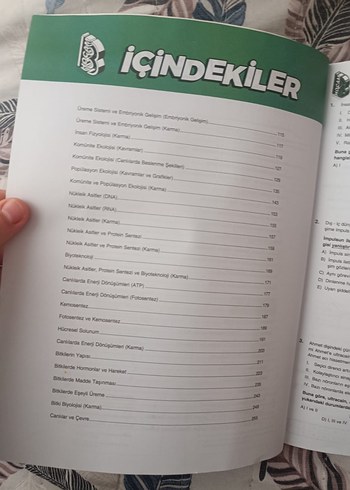 2022 Benim Hocam AYT Biyoloji Soru Bankası - Görsel 3