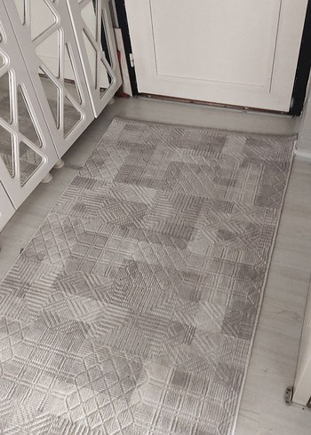 Gri Modern Dokulu Halı - Görsel 7