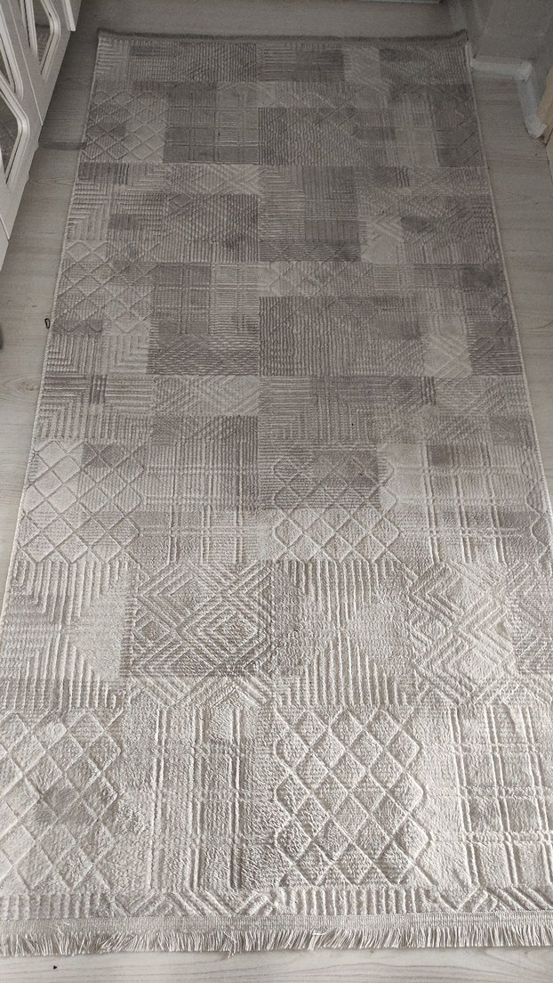 Gri Modern Dokulu Halı - Görsel 2