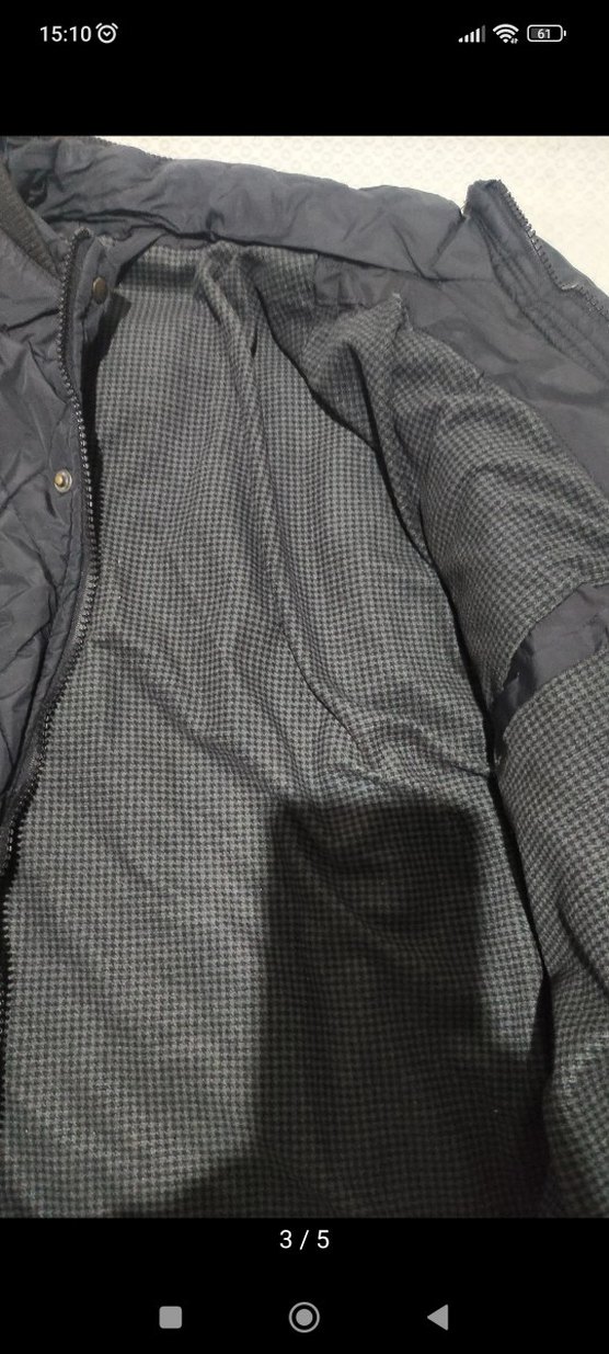 Düğmeli Siyah Erkek Mont - Görsel 3