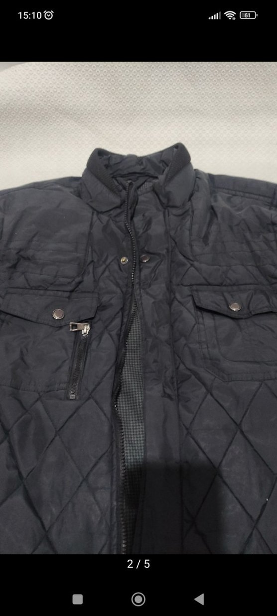 Düğmeli Siyah Erkek Mont - Görsel 2