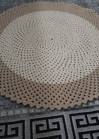 Bohem Yuvarlak El Örgüsü Halı - Görsel 4