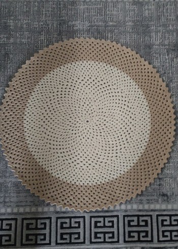 Bohem Yuvarlak El Örgüsü Halı - Görsel 2