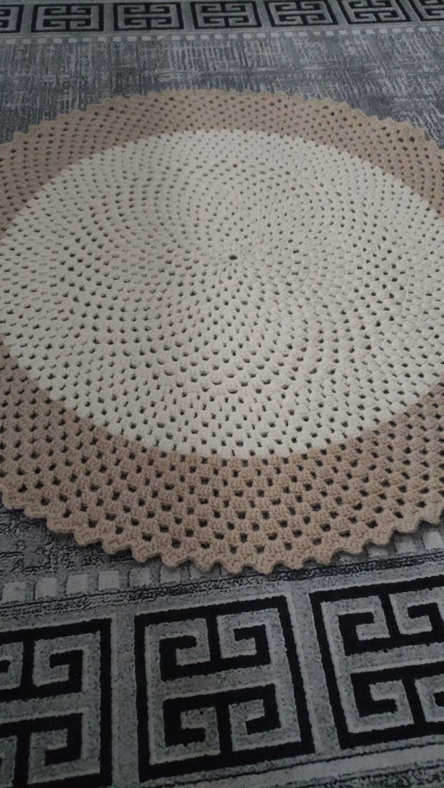 Bohem Yuvarlak El Örgüsü Halı - Görsel 4