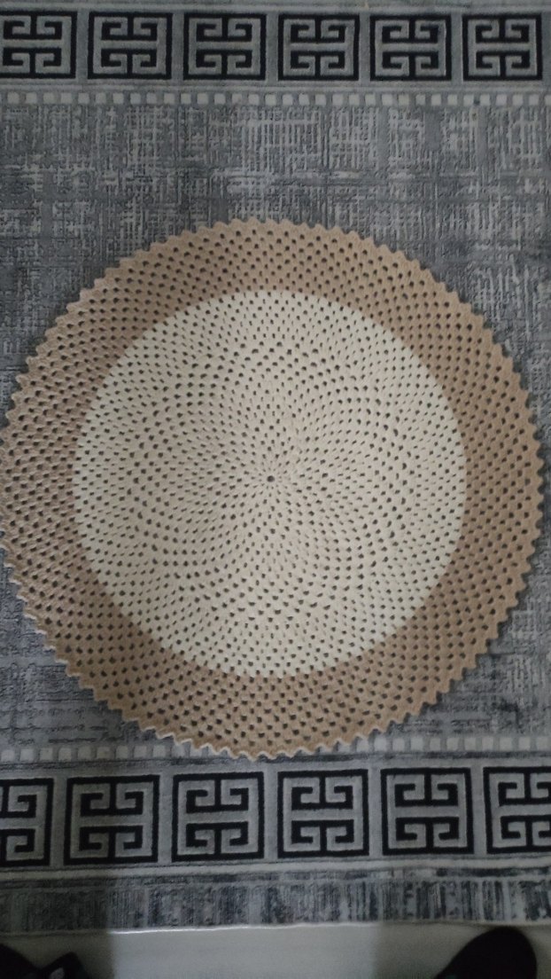 Bohem Yuvarlak El Örgüsü Halı - Görsel 2