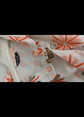 Bohem Desenli Düğmeli Kadın Gömlek - Görsel 2