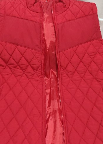 Kırmızı Fermuarlı Kadın Yelek - Görsel 3