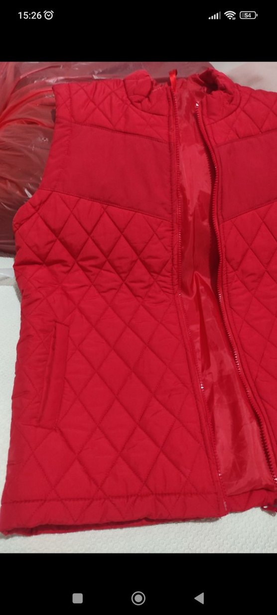 Kırmızı Fermuarlı Kadın Yelek - Görsel 2