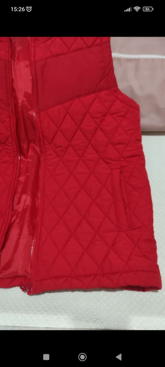 Kırmızı Fermuarlı Kadın Yelek - Görsel 4