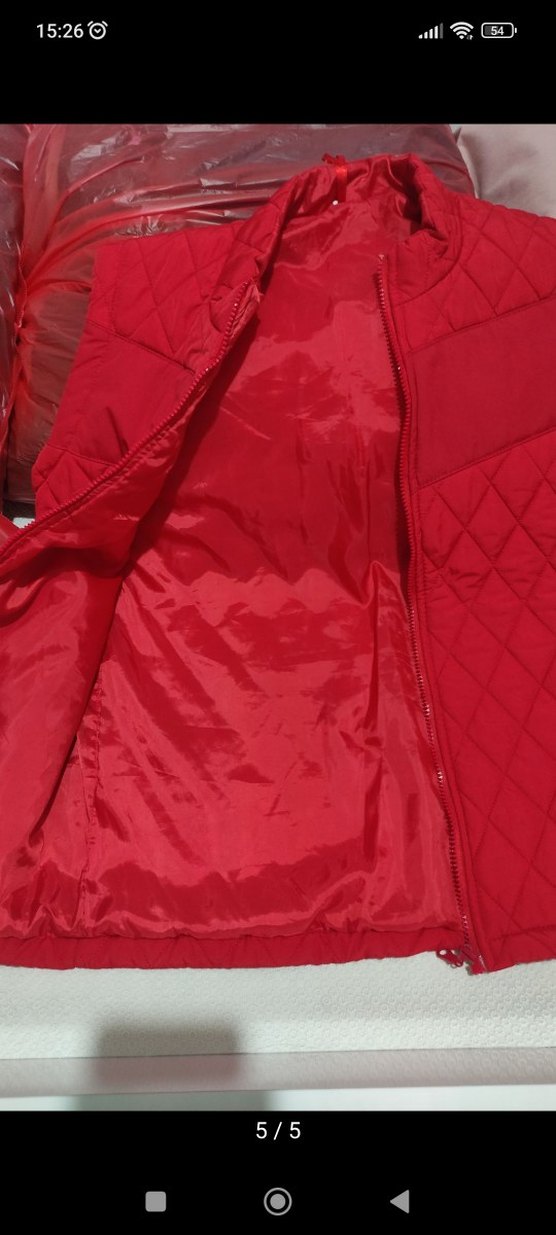 Kırmızı Fermuarlı Kadın Yelek - Görsel 5