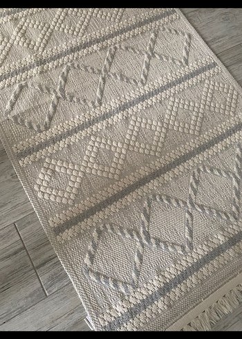 Gri Bohem Nakışlı Halı - Görsel 2