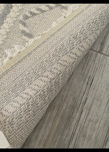 Gri Bohem Nakışlı Halı - Görsel 5