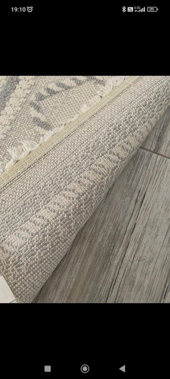 Gri Bohem Nakışlı Halı - Görsel 5