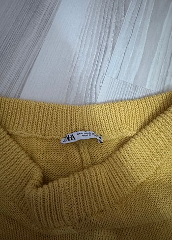 s Beden sarı Renk zara Triko Mini Şort