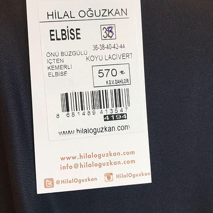 Hilal oğuzkan a ait elbise