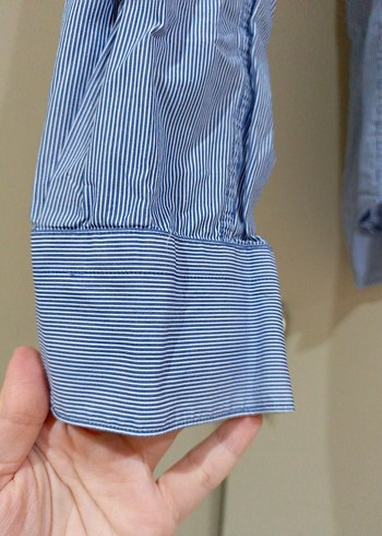 Zara Man Sport Classic S beden,  ince çizgili erkek gömlek - Görsel 6