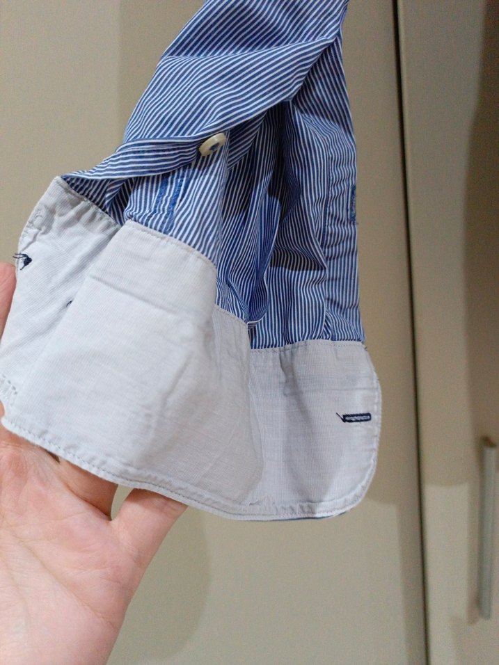 Zara Man Sport Classic S beden,  ince çizgili erkek gömlek - Görsel 5